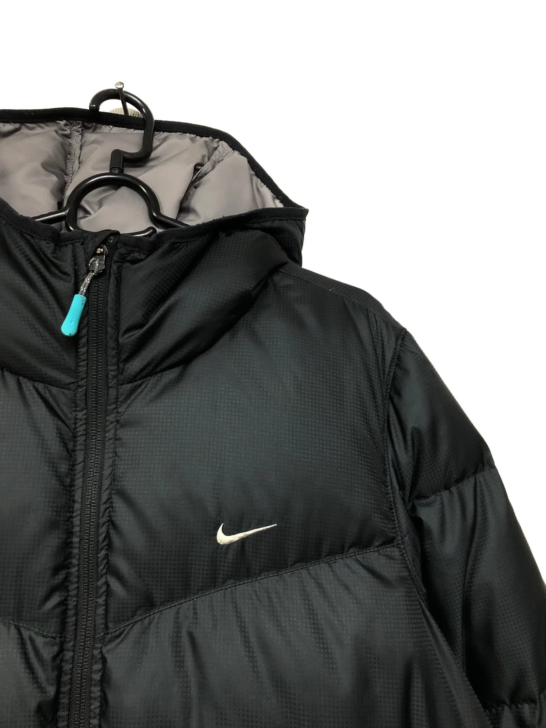 나이키 그레이 스우시 후드 구스다운 패딩 _ 블랙 M 상품이미지2