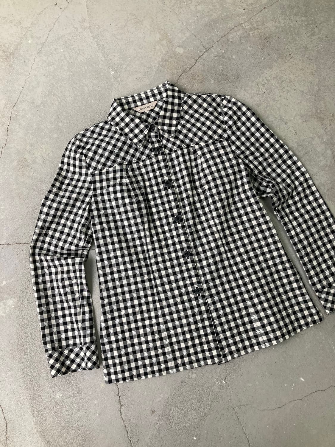 black gingham check shirt 상품이미지5