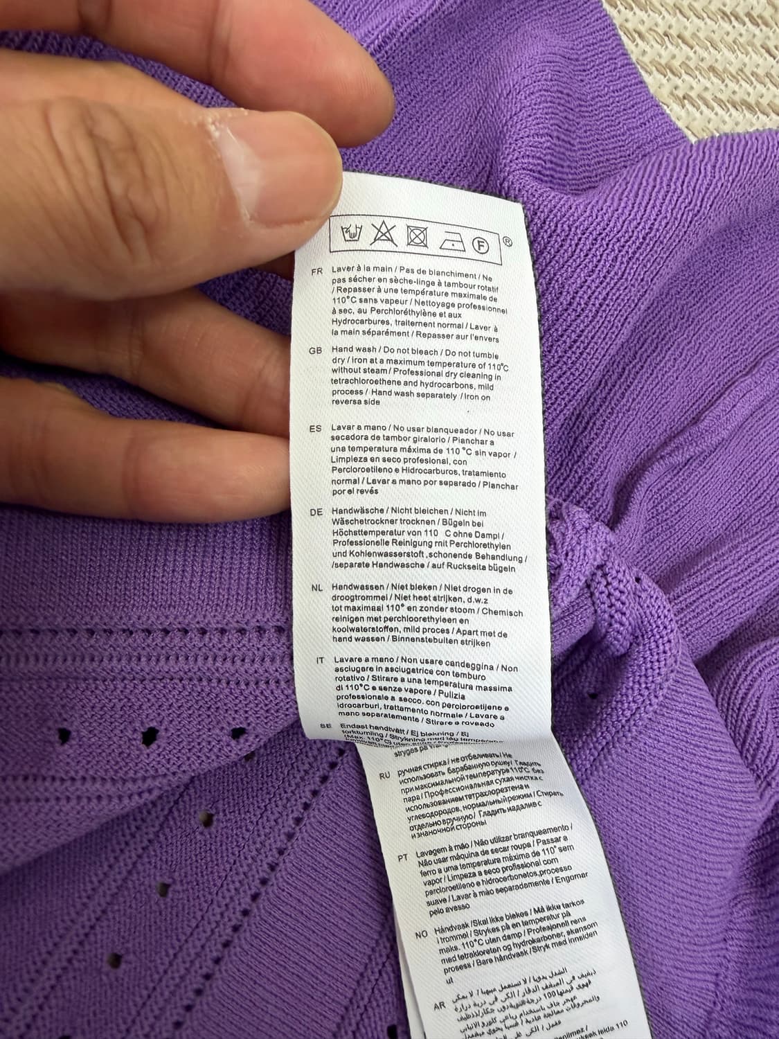 정품) 산드로 신형 퍼플 브이넥 원피스 2  상품이미지8