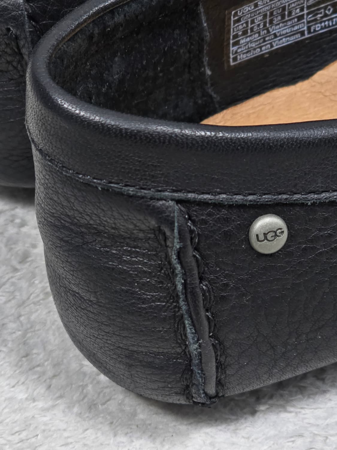 UGG 어그 여성 레더 플로리스 로퍼 블랙 240 상품이미지3