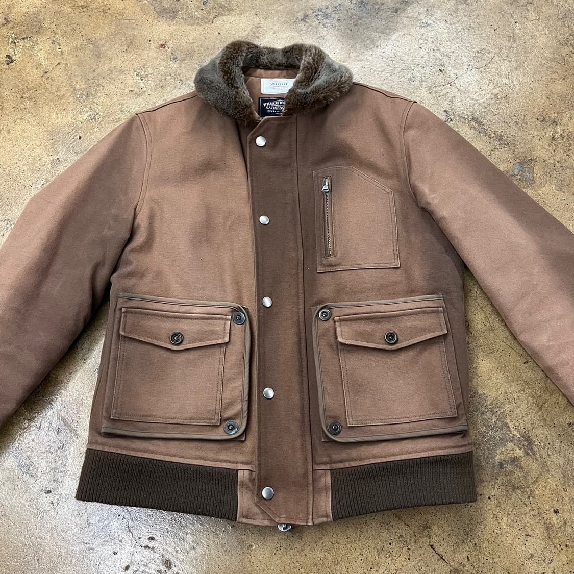 [정품/L] 콰이어티스트 QUIETIST 퍼 칼라 브라운 b14 상품이미지3