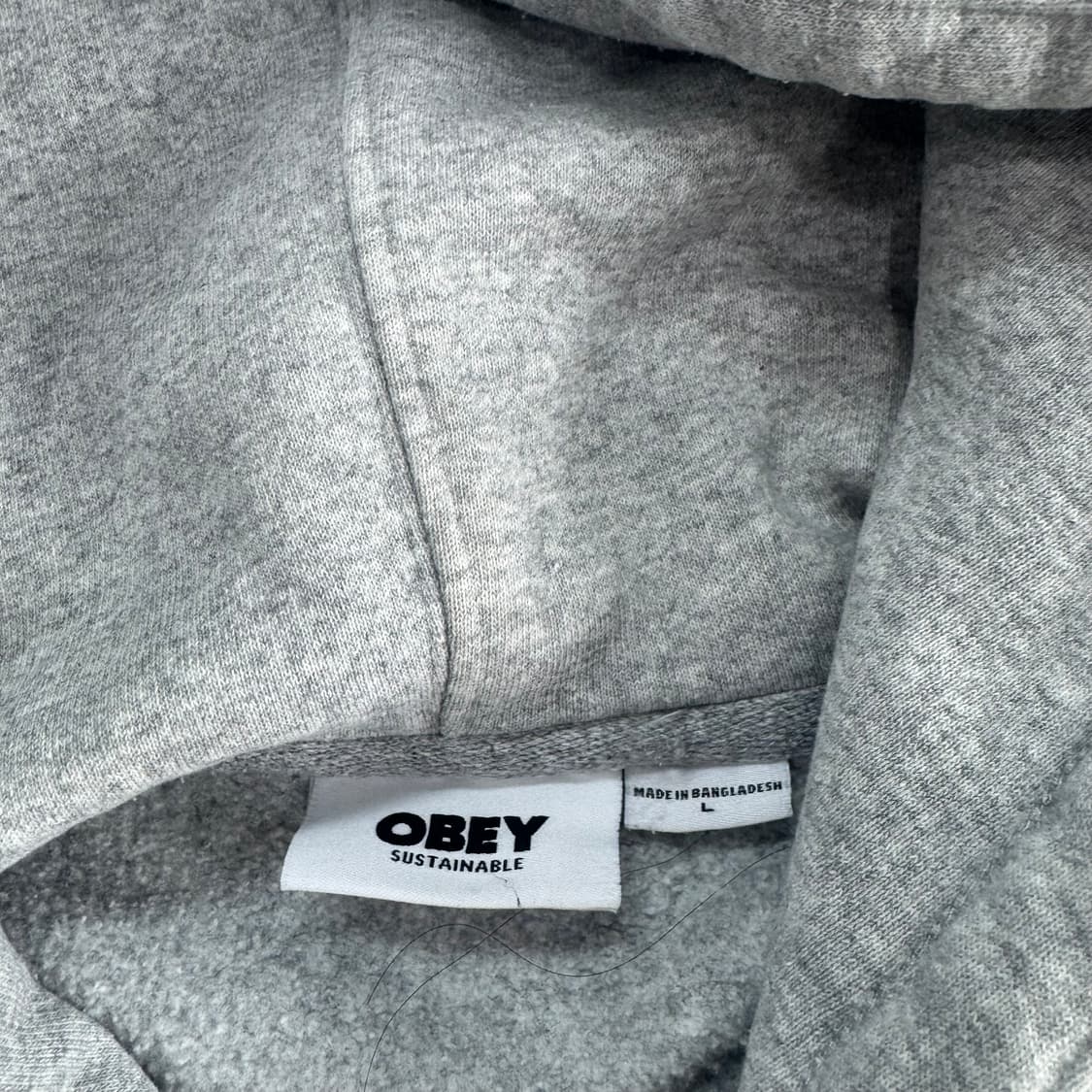 Obey 오베이 스몰로고 그레이 후드티  상품이미지5
