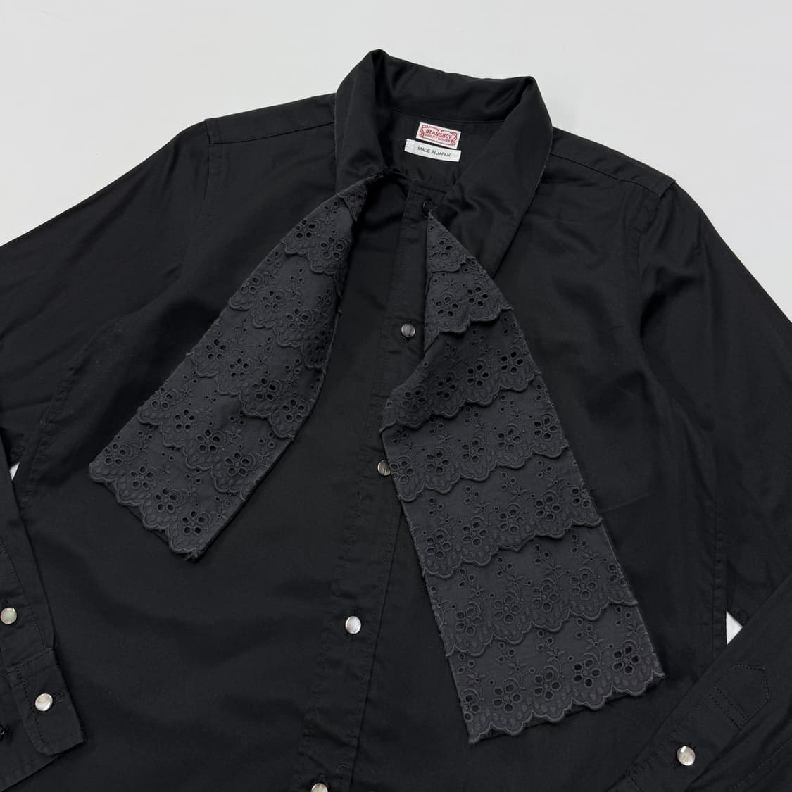 Beams Boy lace tie shirt 상품이미지6