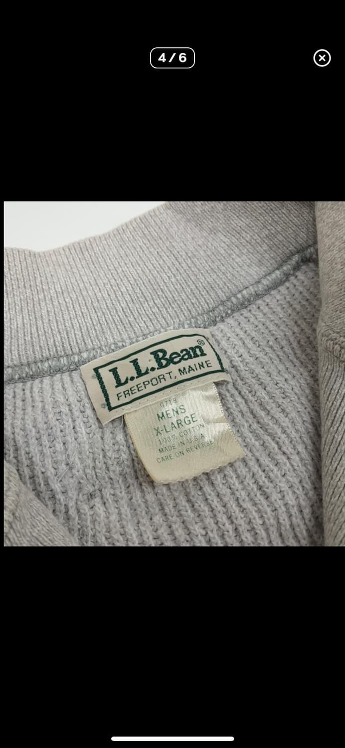 (Cr074)XL 엘엘빈 USA 스노우그레이 하이넥 니트 스웨터knit 상품이미지4