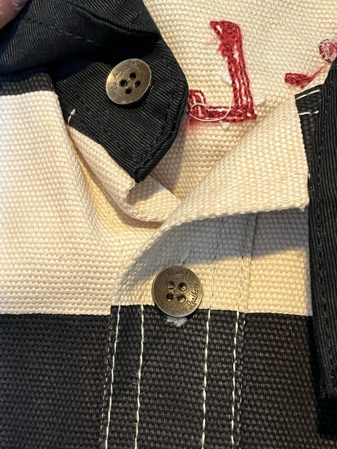 밴슨 레더 스트라이프 자켓 상품이미지3