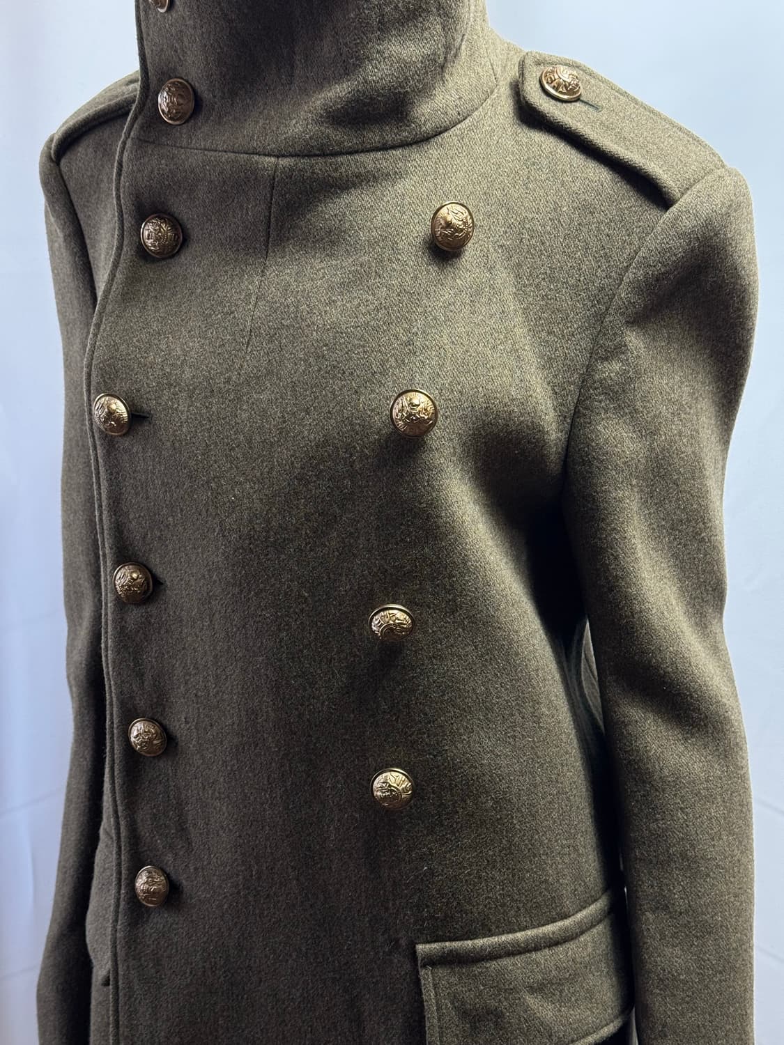 하이넥 발마칸 버튼 코트 상품이미지2