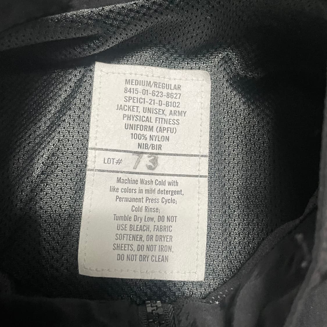 M U.S ARMY IPFU 트레이닝 바람막이 상품이미지4