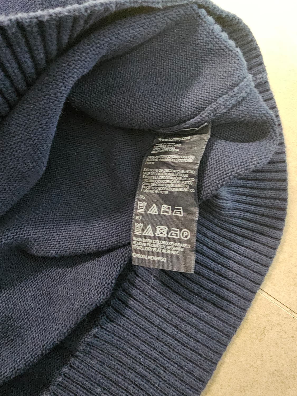 타미힐피거 헨리넥 버튼 니트 XL 상품이미지4