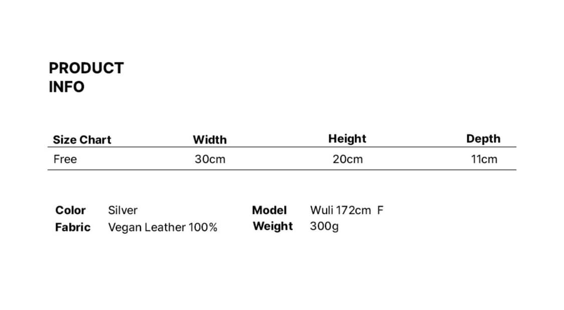 레더리 지퍼드 숄더백 실버 상품이미지9