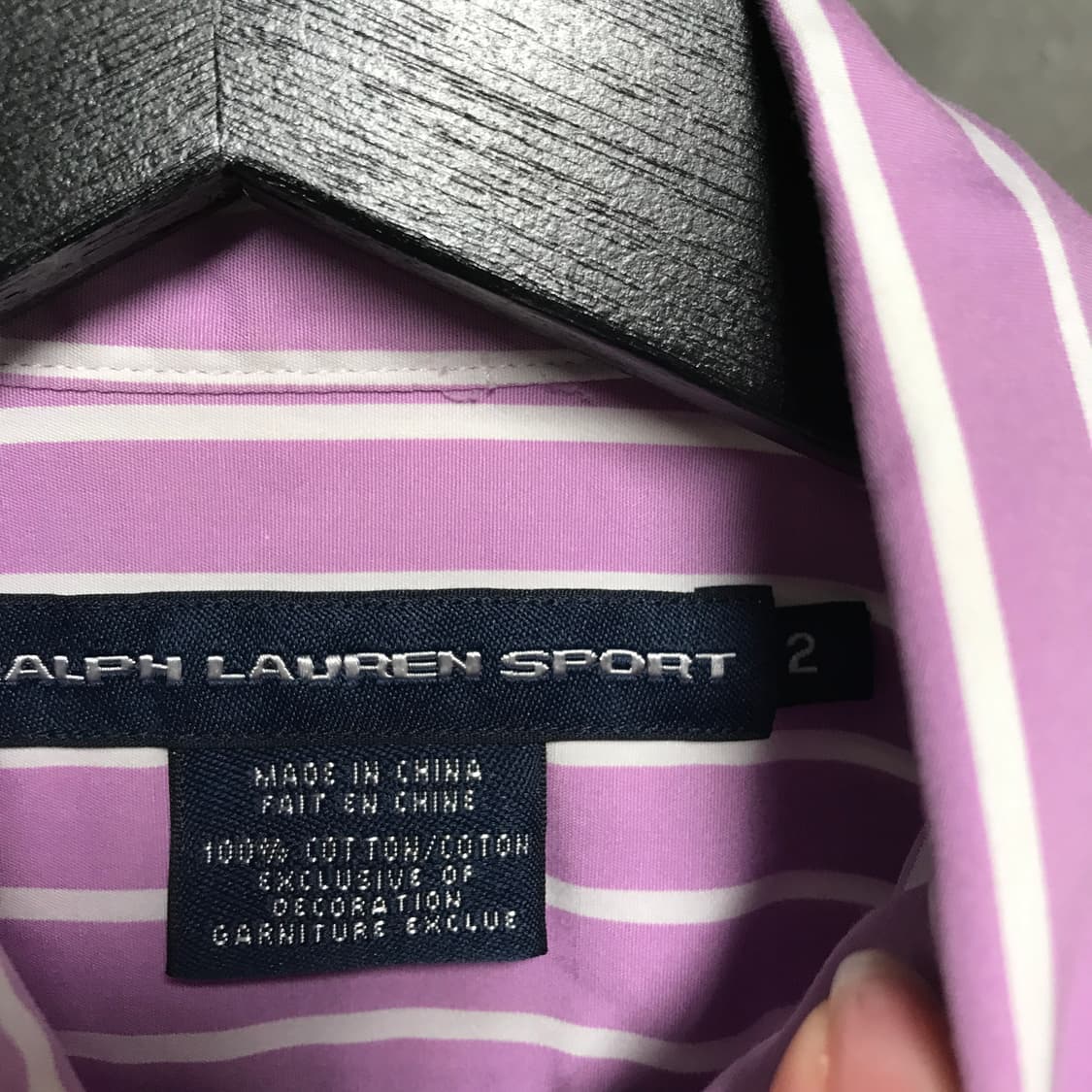 폴로 랄프로렌 스트라이프 셔츠 퍼플 2(W) 상품이미지5