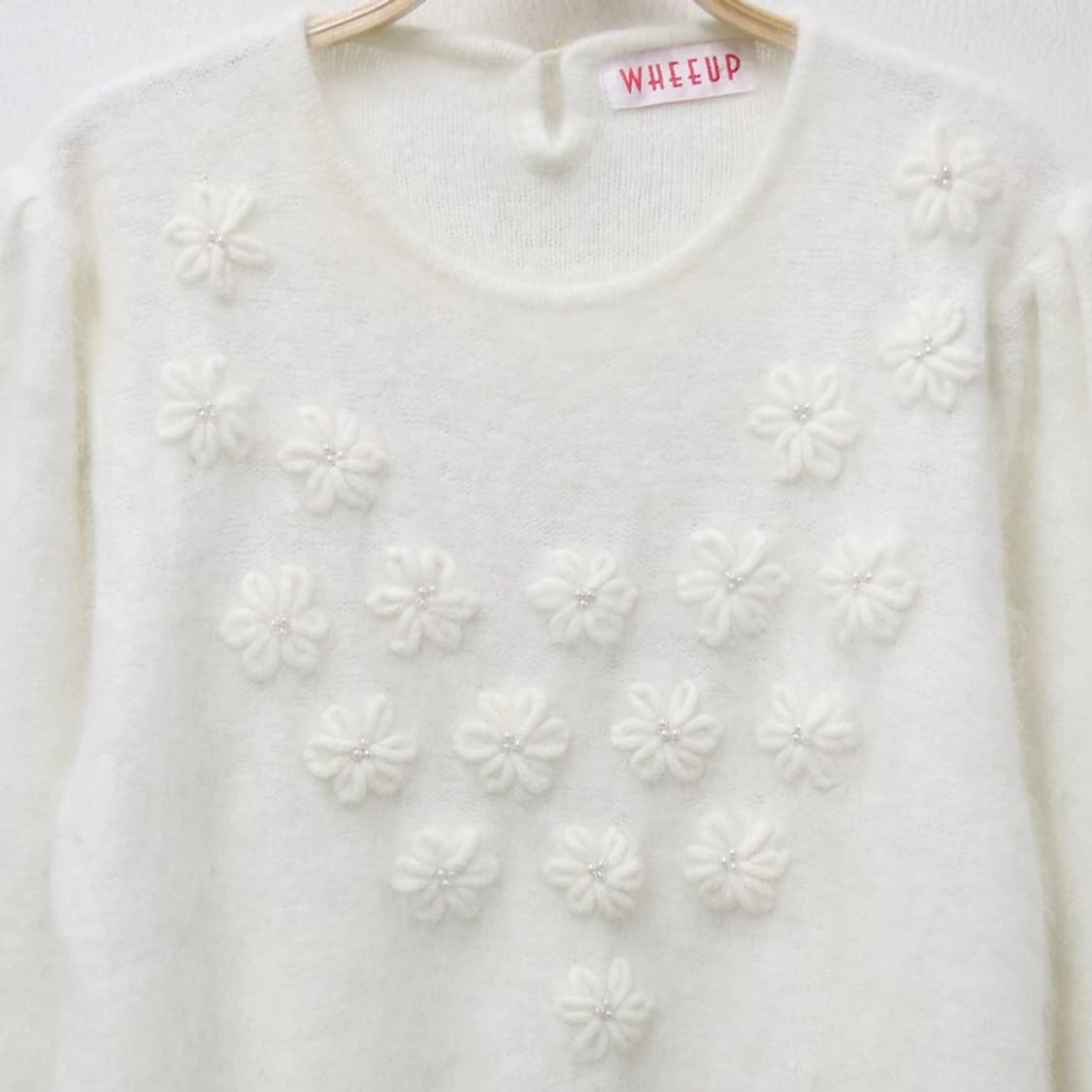WHEEUP  울 혼방 히메갸루 플라워 니트 62453 상품이미지5