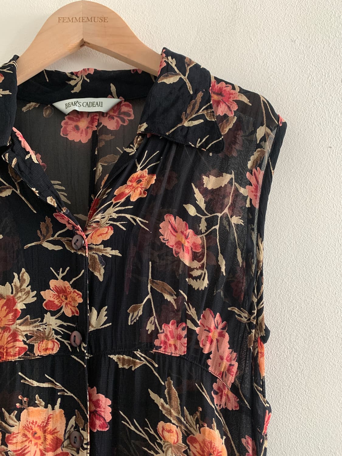 (Vintage)Midnight sleeveless shirts dres 상품이미지5