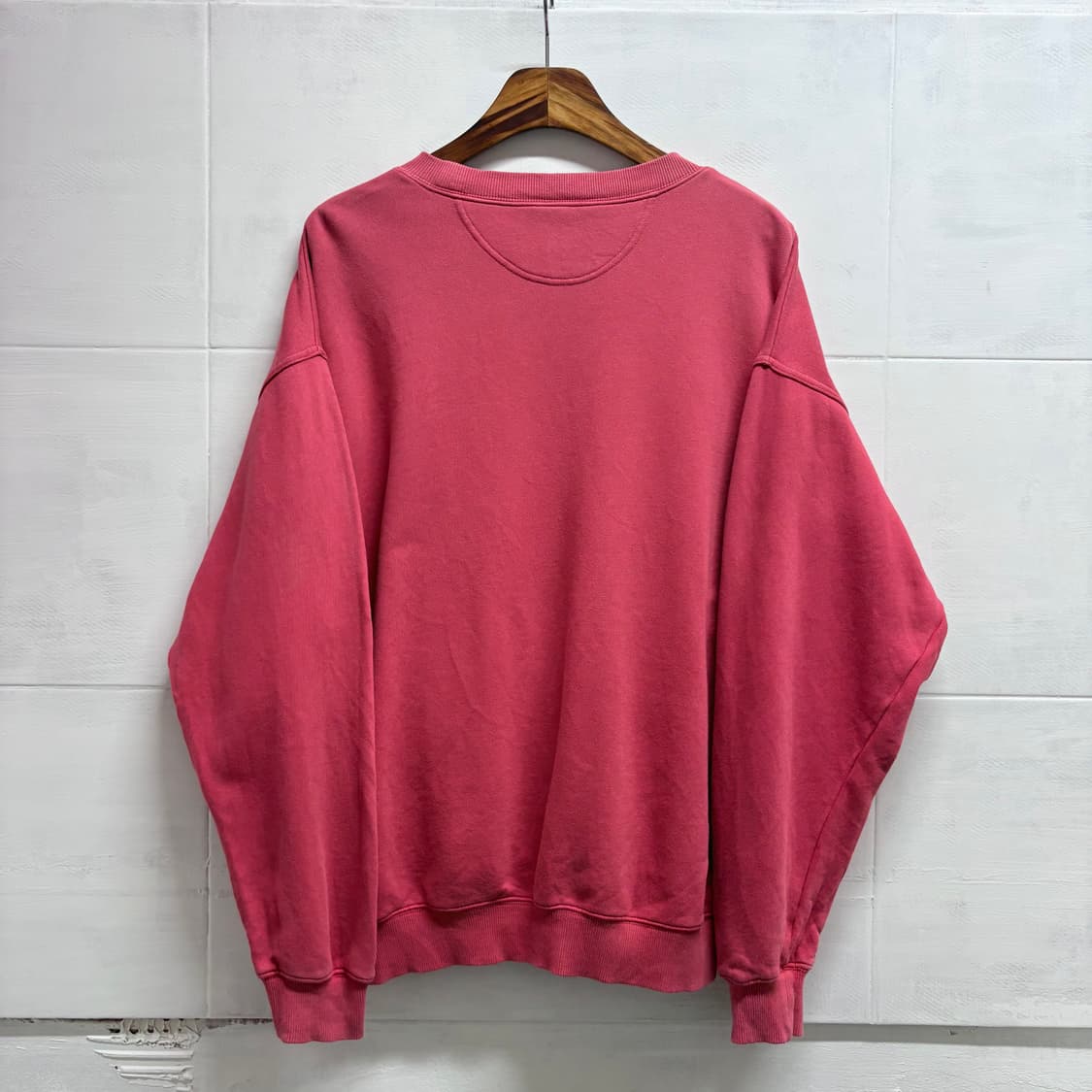 90's adidas 아디다스 핑크 피그먼트 스웻 맨투맨 L 상품이미지5