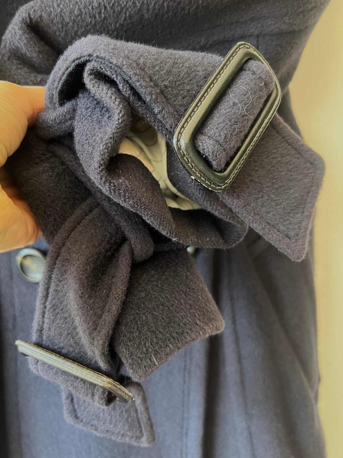 시스템 여성 네이비 울코트 더블코트 상품이미지4