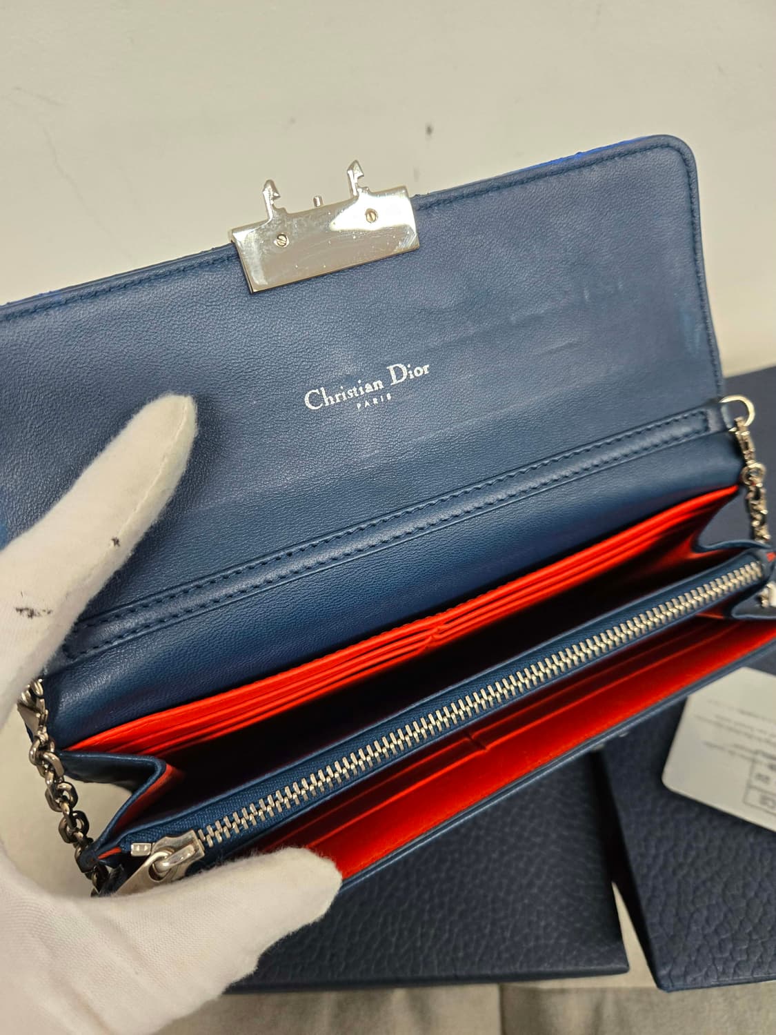 [보증서 정품] 디올 까나쥬 체인 장지갑 상품이미지2