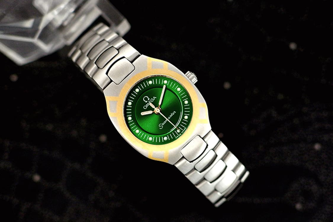 오메가 씨마스터 폴라리스 그린 선레이 다이얼 여성용 스틸 시계 상품이미지10