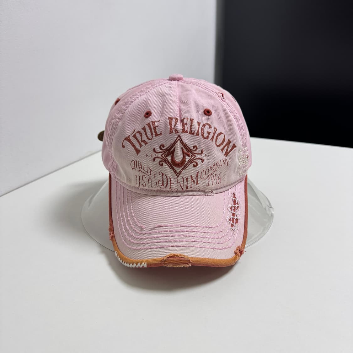 트루릴리젼 핑크 빈티지 볼캡 상품이미지1