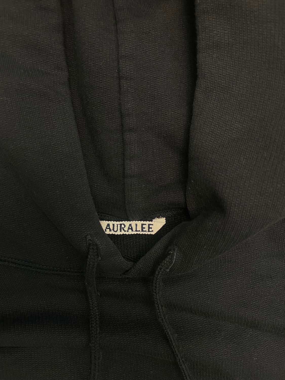 오라리 블랙 코튼 오버핏 후드 상품이미지2