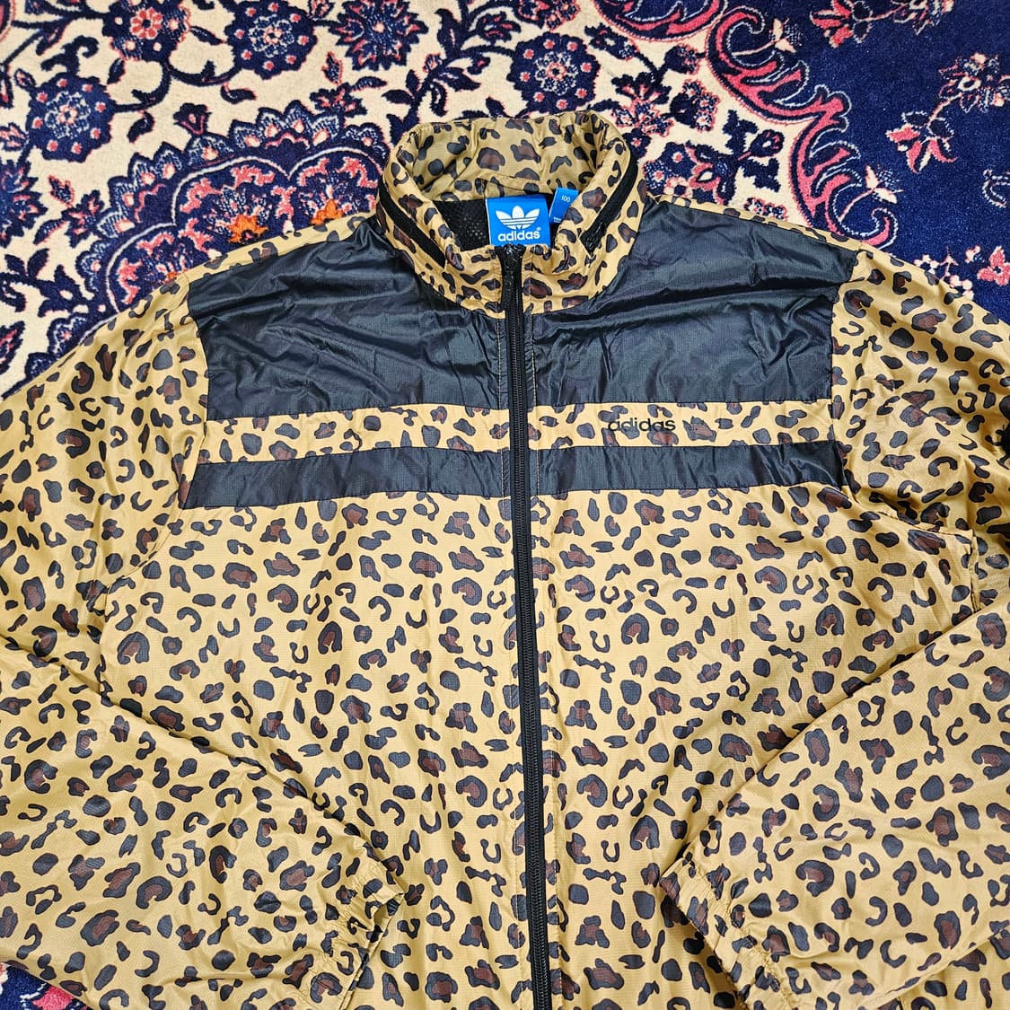 아디다스(Adidas) 레오파드 호피 집업 바람막이 자켓 L size 상품이미지4