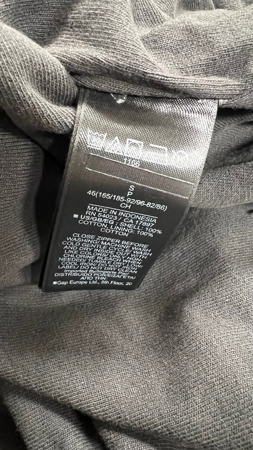 (새상품)이지갭 후드 집업 블랙S 상품이미지5