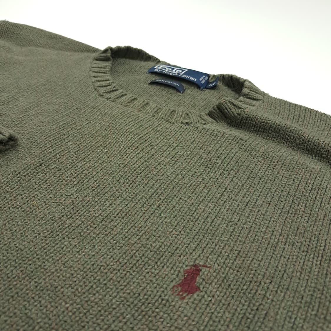 CN664 L-XL 폴로 랄프로렌 더스티그린 라운드 긴팔 니트 스웨터 상품이미지5