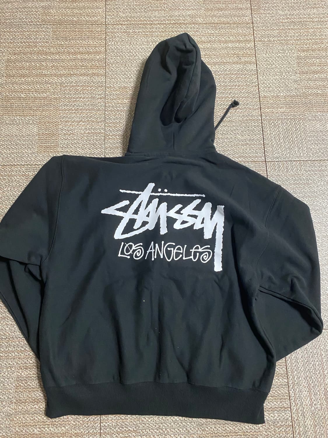스투시 집업 후드티 - 로스앤젤레스 LA 엑스라지 블랙 상품이미지2