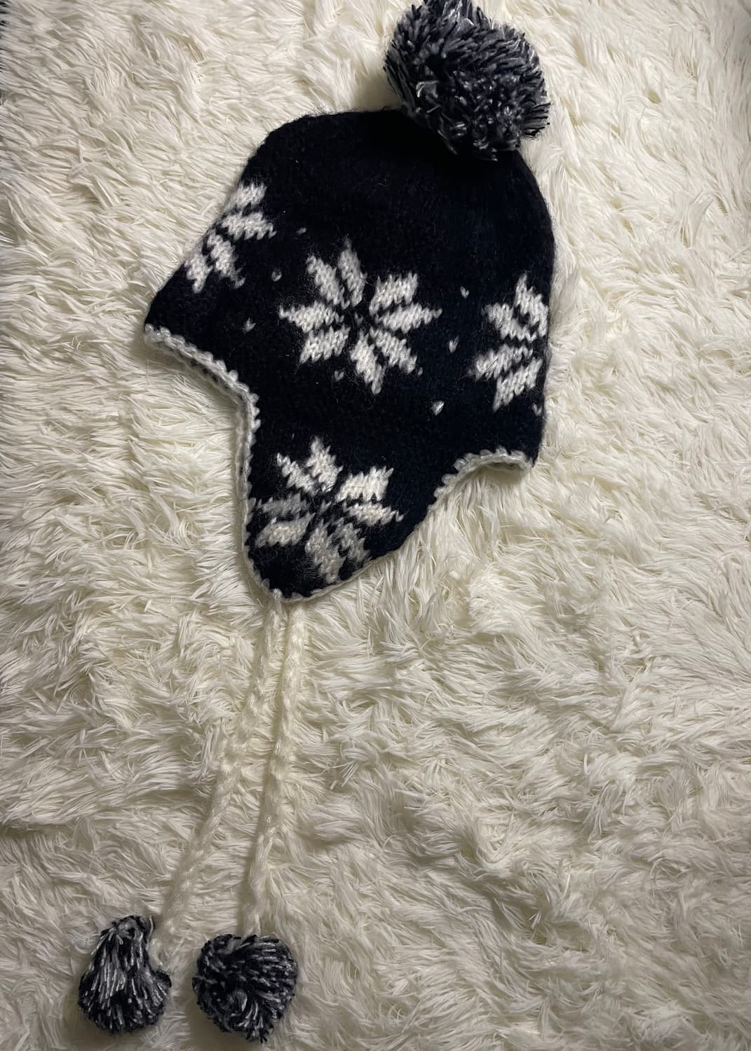 검정 니트 이어플랩 상품이미지2