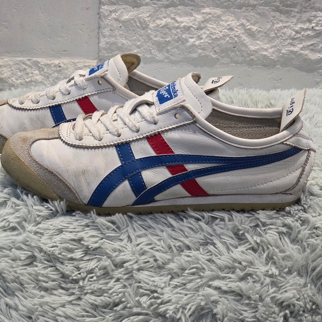 7q-8:오니츠카타이거 멕시코 66 화이트\블루\레드 (22.5cm) 상품이미지2