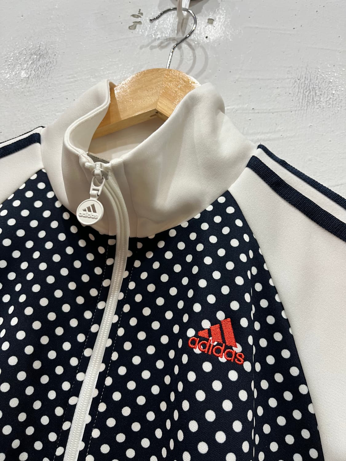 아디다스 도트 땡땡이 화이트 트랙탑 져지 상품이미지3