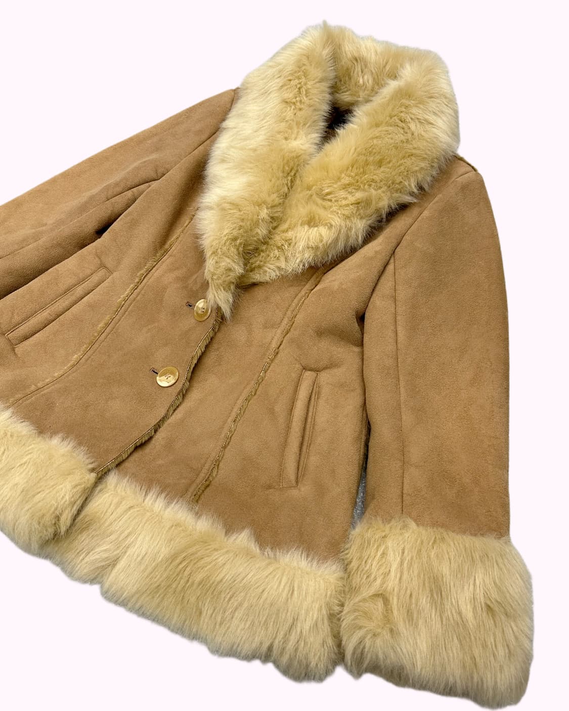 beige fur shearling coat 상품이미지2