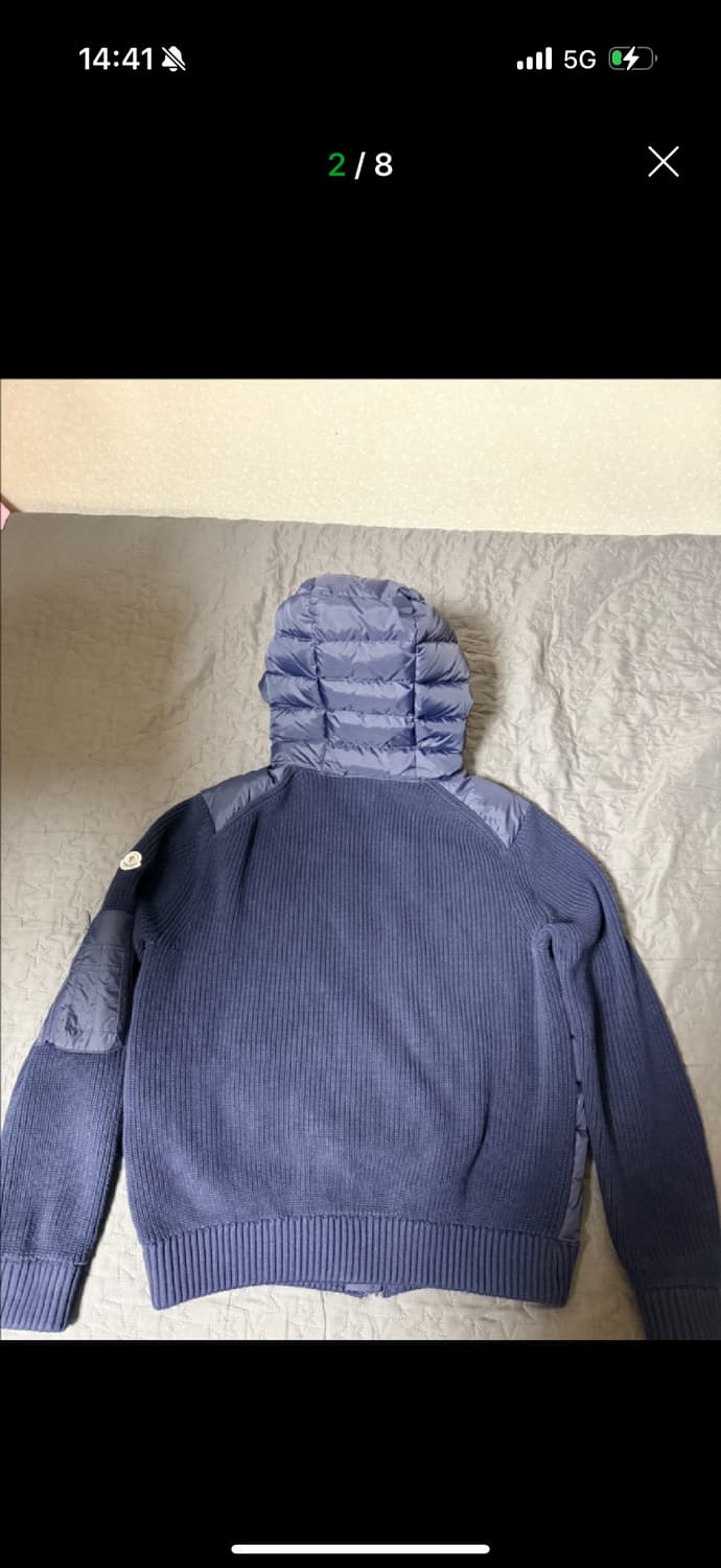 (실착1회)몽클레어  로고패치 니트패딩 팝니다 상품이미지2