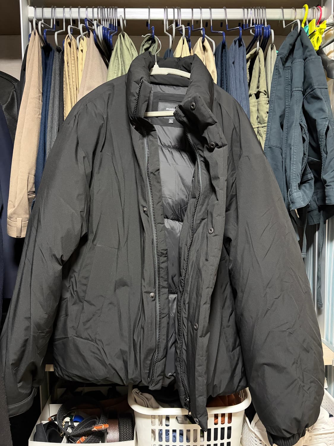 무신사스탠다드 데일리 푸퍼 미니멀 숏 패딩 XLㅐ 상품이미지4