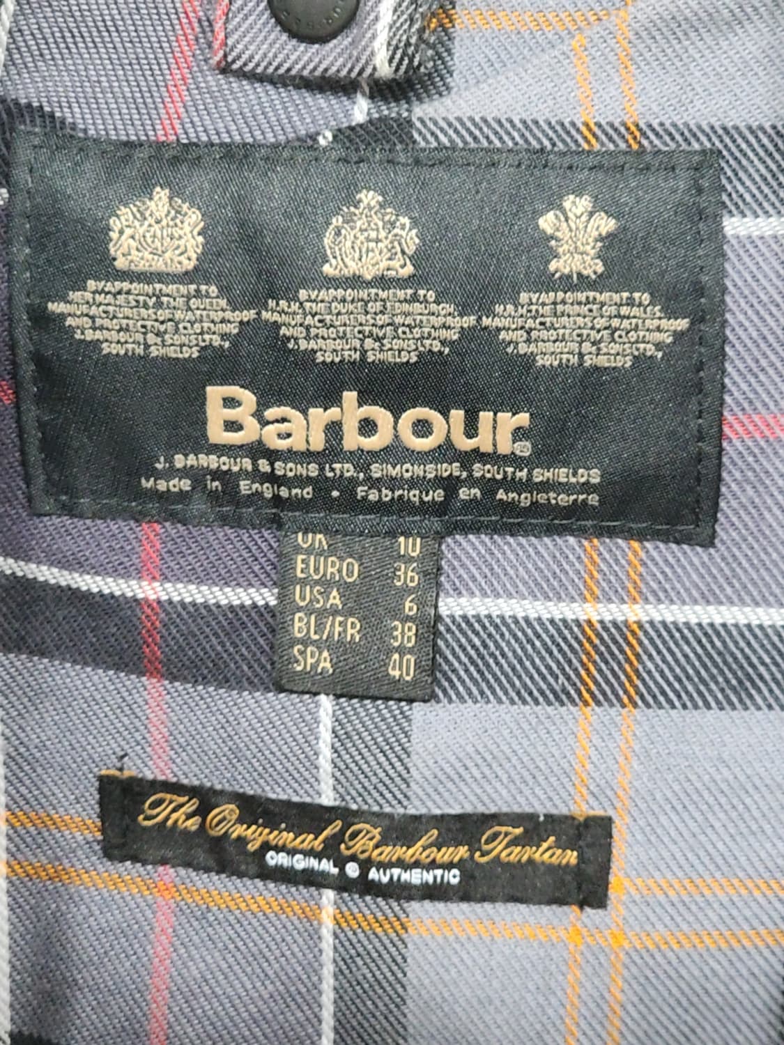 (M) 바버 비드넬 왁스자켓 블랙 왁싱점퍼 영국판  상품이미지3