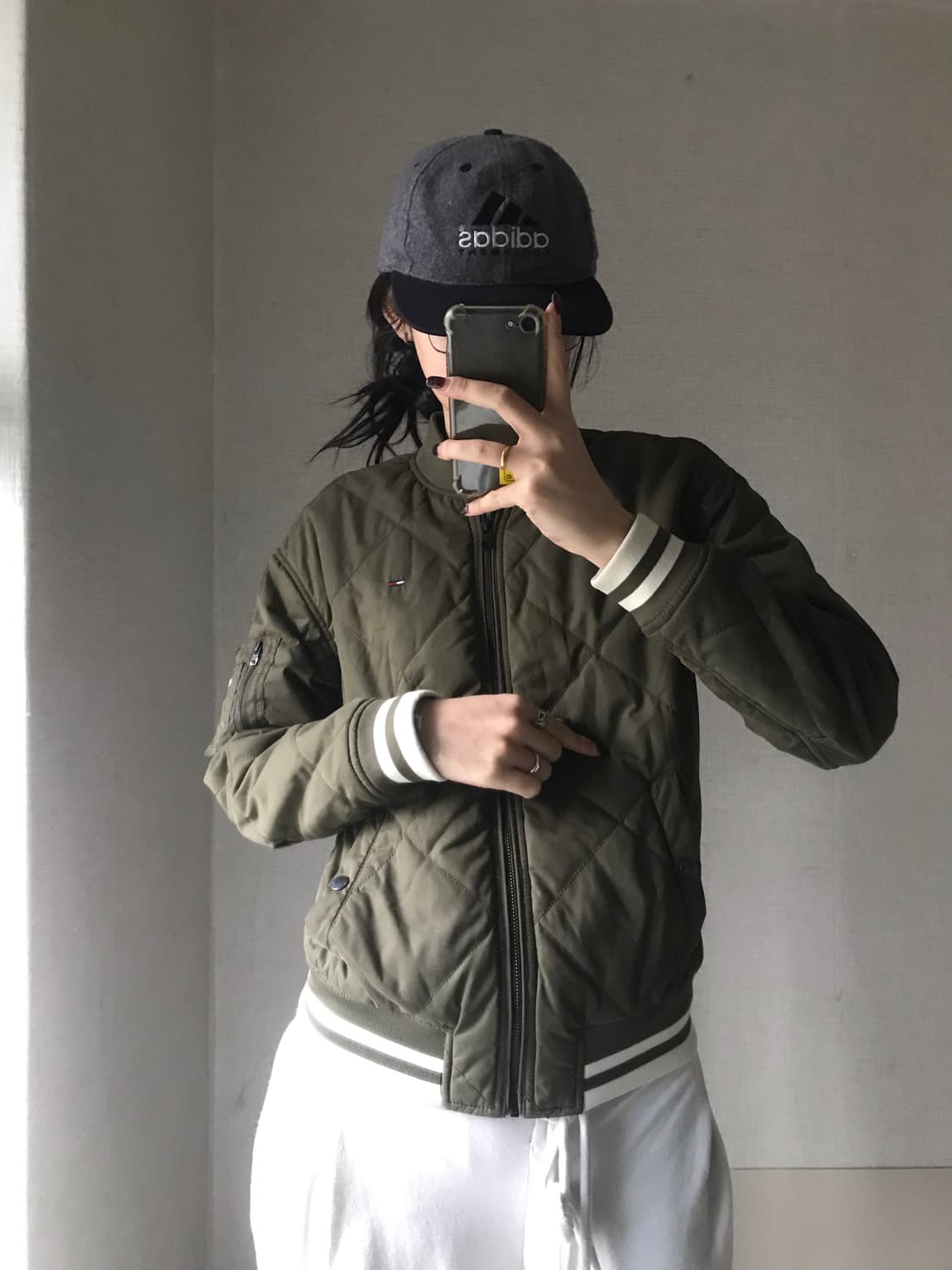 타미힐피거 카키 패딩 상품이미지4