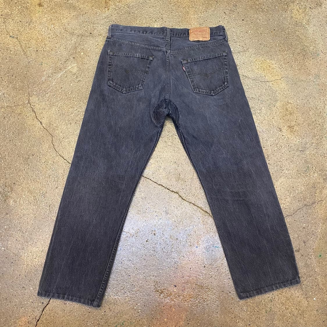 80s Made in USA 리바이스 501 흑청 데님 상품이미지3