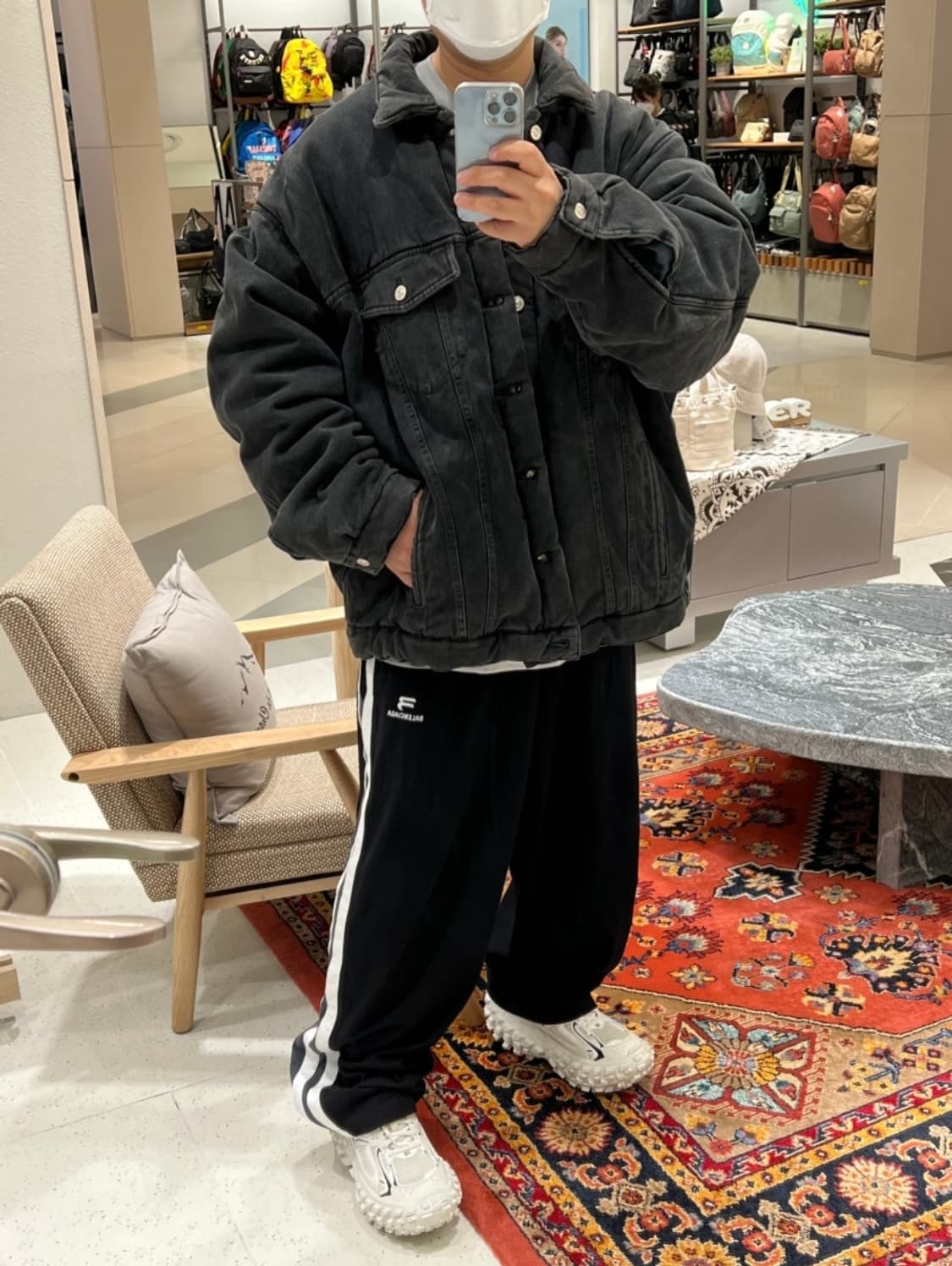 인터섹션 오버사이즈 데님 패딩 자켓 상품이미지5