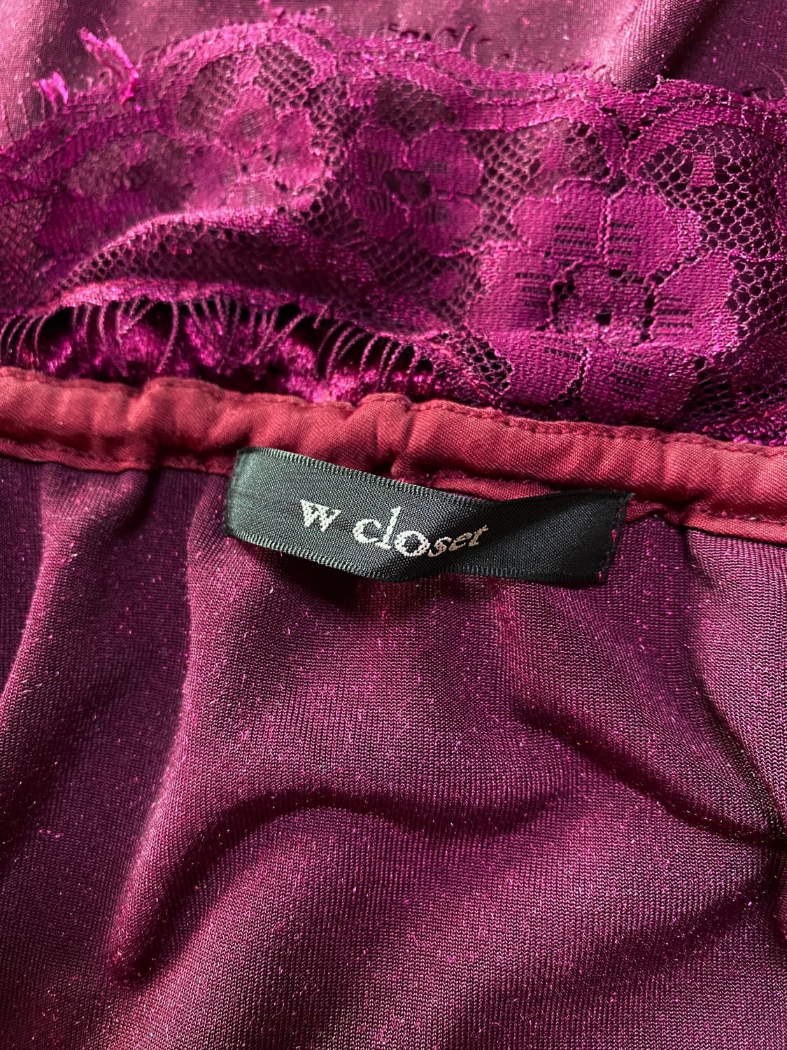 Violet Velvet Lace Slip Top 상품이미지4