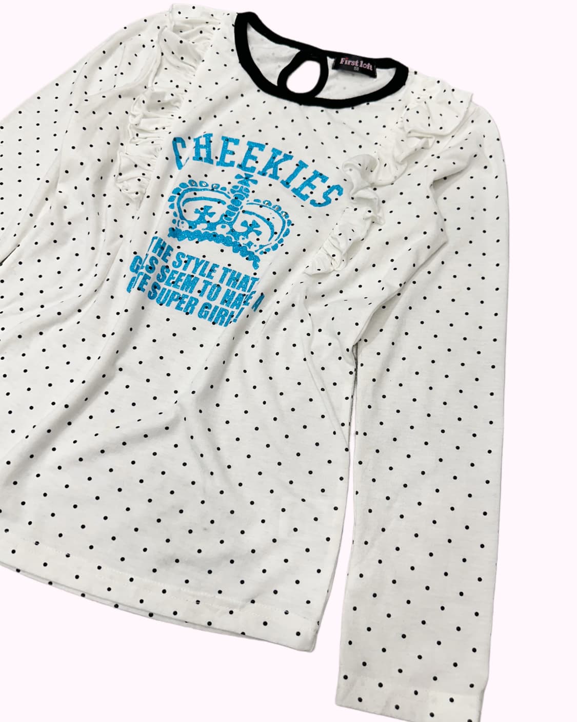 dot pattern frill crown t-shirt 상품이미지3