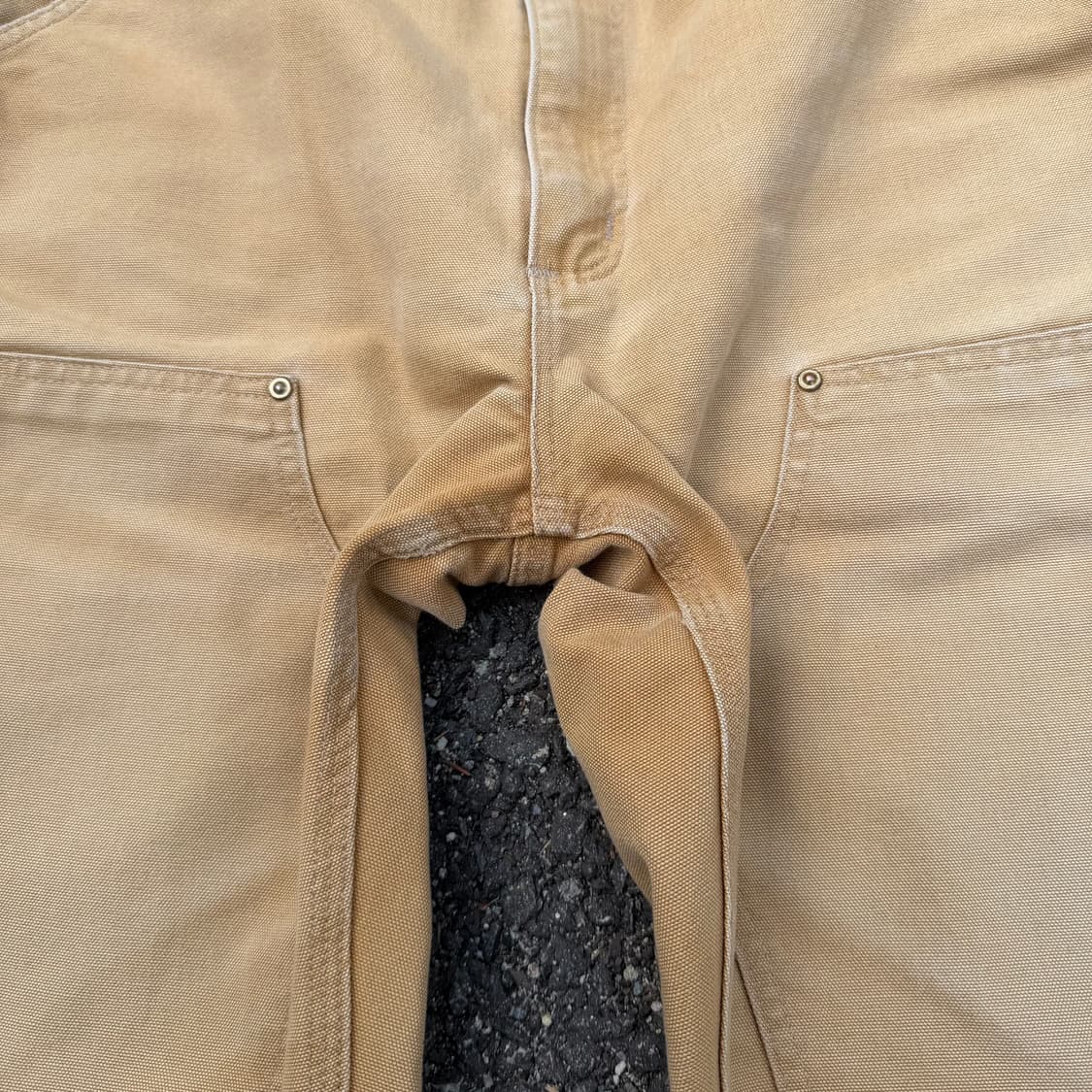 OG USA 빈티지 칼하트 더블니 B01 BRN 36x30 상품이미지5