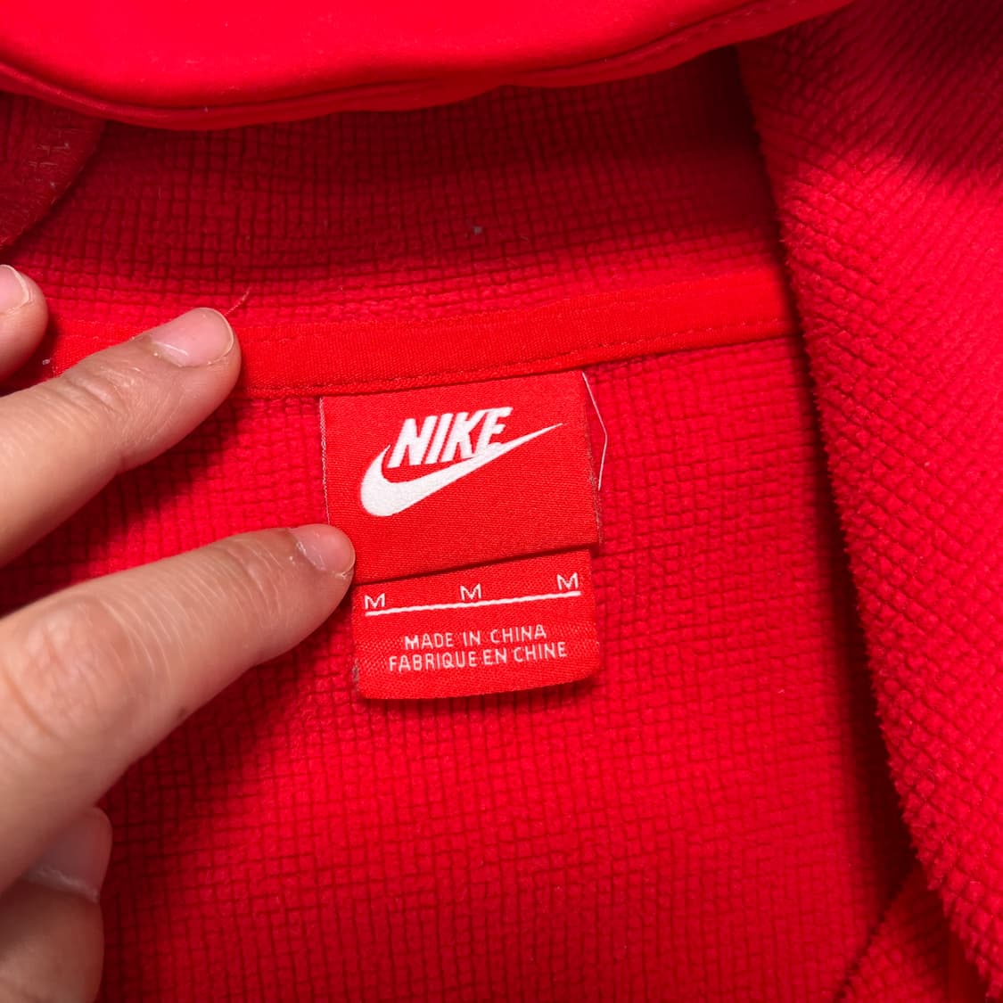 100 나이키90s 레드 후드점퍼 상품이미지3