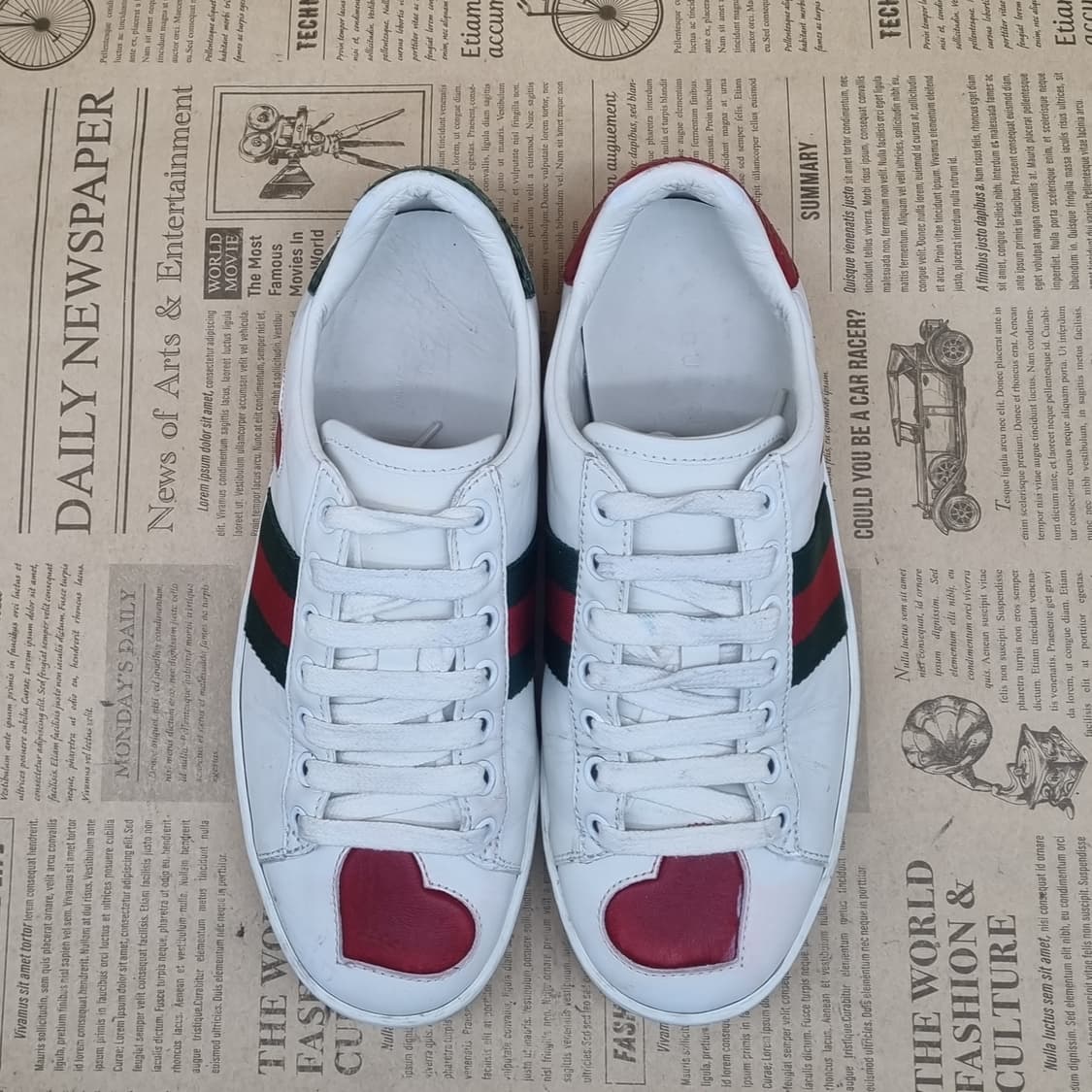 구찌 화이트 하트 스니커즈 235 상품이미지2