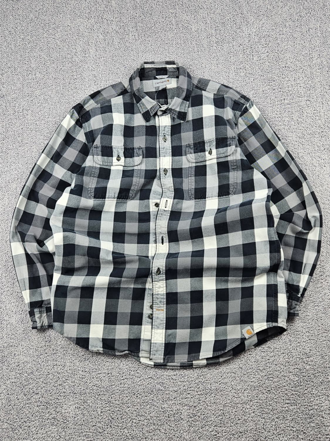 칼하트 체크 패턴 플란넬 롱 슬리브 워크 셔츠 ( L ) / 10327 상품이미지1