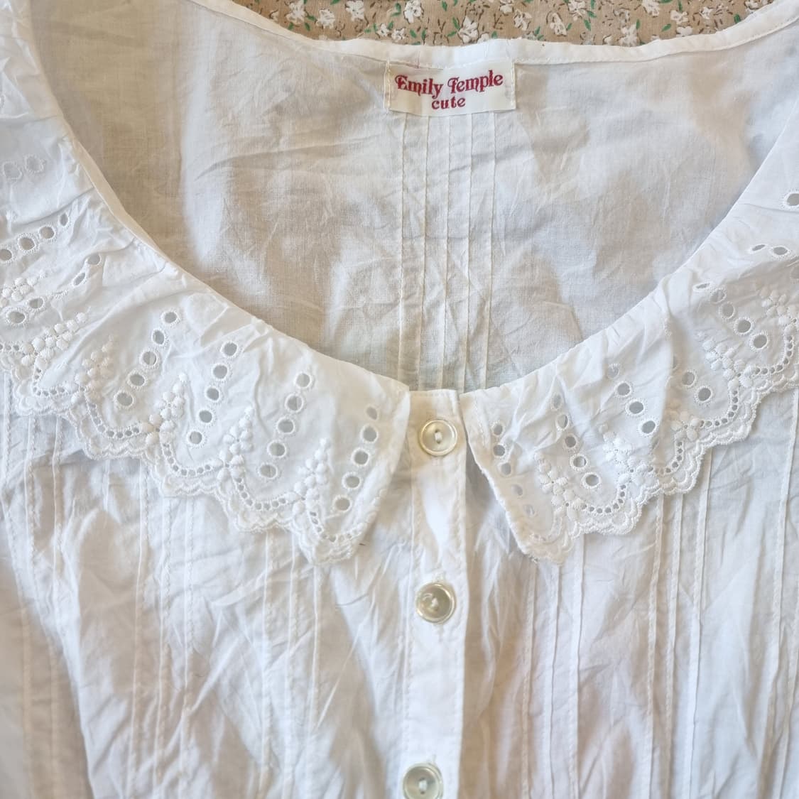 Emily Temple cute 코튼 앙쥬 레이스 블라우스 상품이미지2