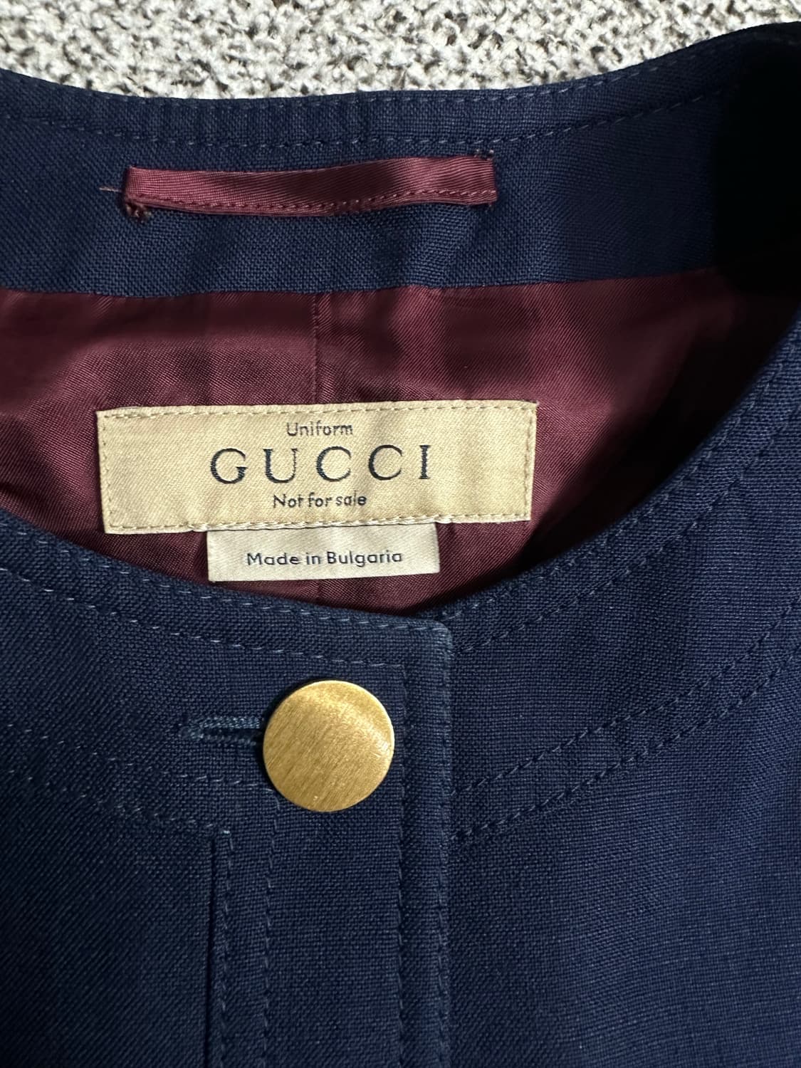 구찌 자켓 라운드넥 노카라 유니폼 상품이미지2