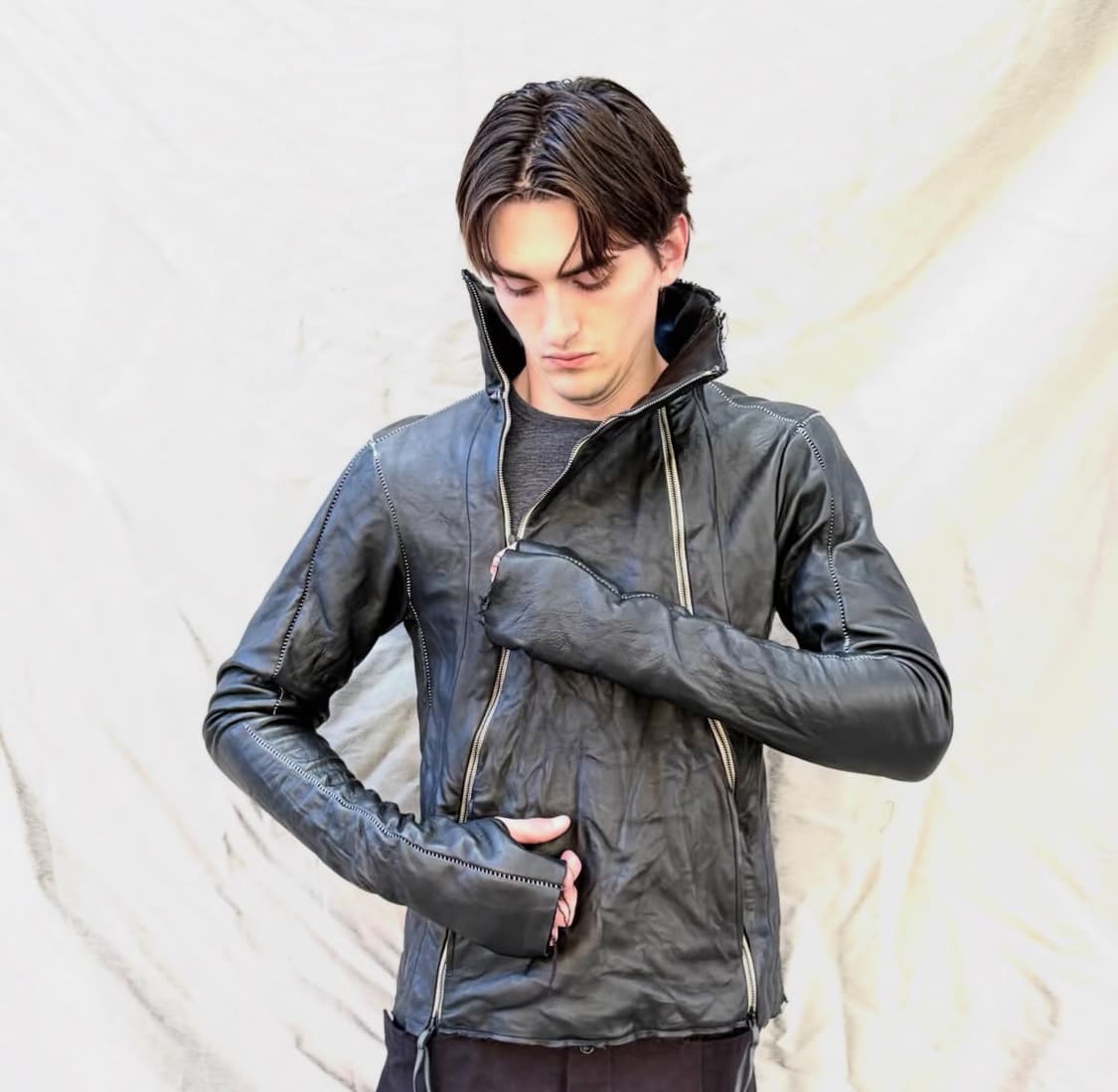 TYPE III HIGH NECK LEATHER JACKET 상품이미지3