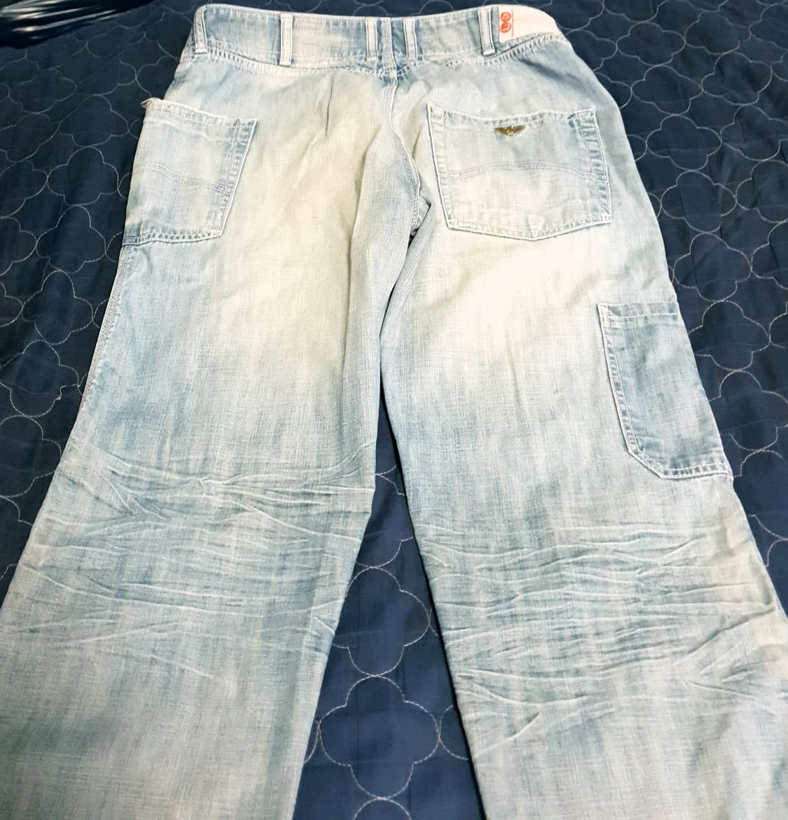 (이태리)아르마니진 빈티지에이징워싱 사이트포켓 스트레이트 데님팬츠  32 상품이미지6