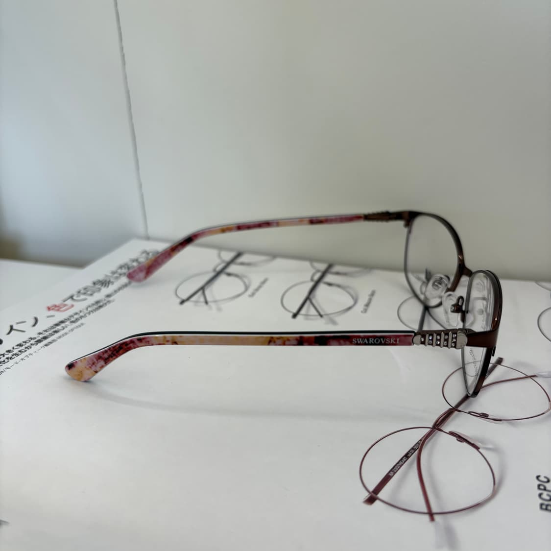 Swarovski 스와로브스키 브라운 메탈 안경 상품이미지5