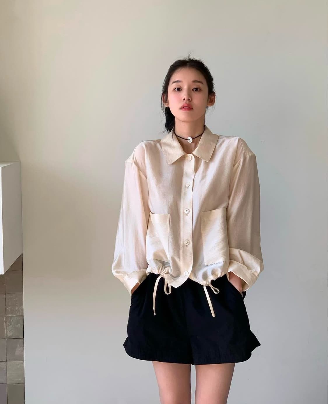 오브네어 sheer string jumper (누가영) 상품이미지1