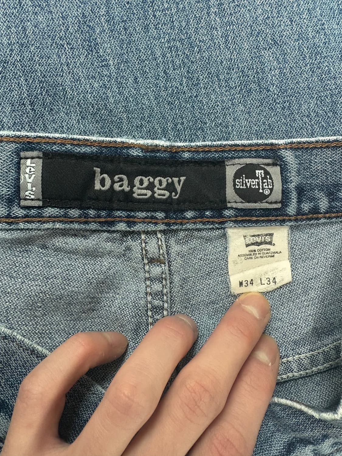 리바이스 실버탭 배기 34/34 (밑단 컷오프) 상품이미지4