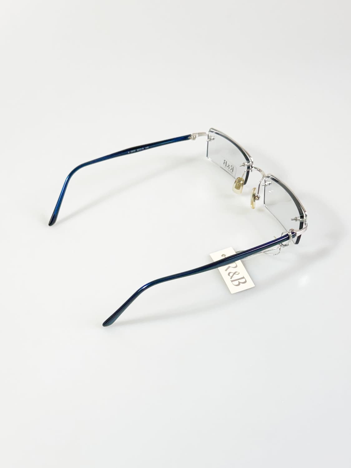 R&B EYEWEAR 반무테 스퀘어 실버 메탈 빈티지 안경 상품이미지4